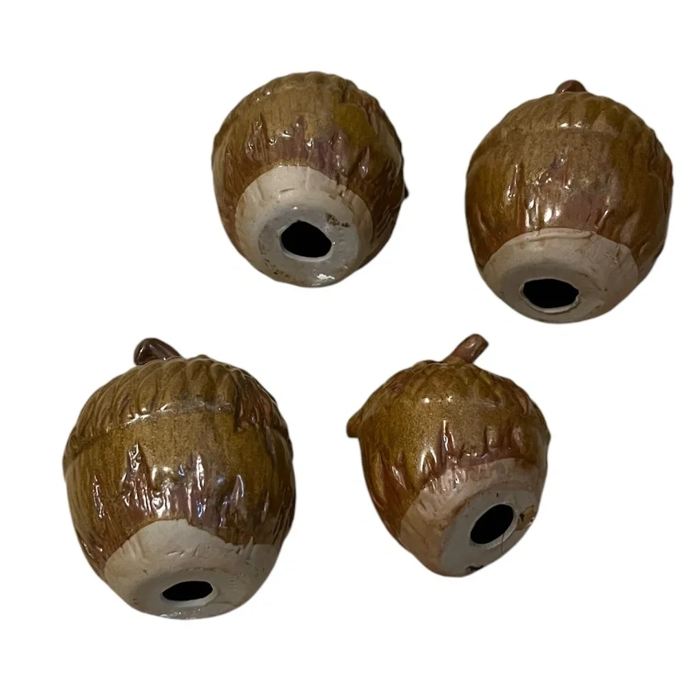 SET Of‎ 5 Pier One Imports Ceramic Acorn Fall Decor